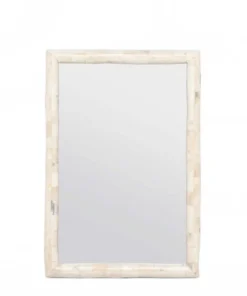 Made Goods Pierson Small Wall Mirror Polished Bone