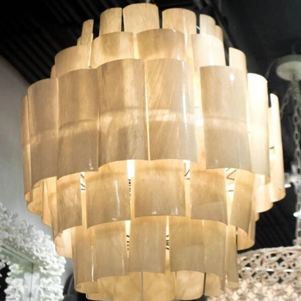 Made Goods Marjorie Chandelier Resin Coated Banana Bark New Arrivals 9 Made Goods Marjorie Chandelier Resin Coated Banana Bark New Arrivals