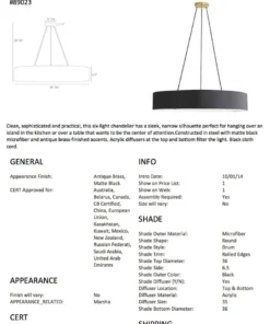 Arteriors Home New Arrivals Marsha Chandelier Black