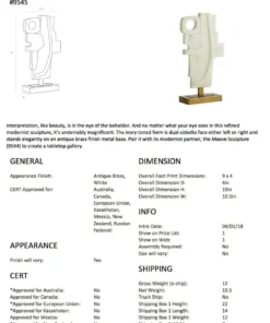 Arteriors Home New Arrivals Martin Sculpture 13 Arteriors Home New Arrivals Martin Sculpture