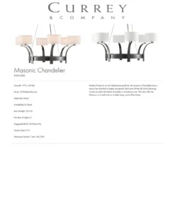 Currey And Company Masonic Chandelier 11 Currey And Company Masonic Chandelier