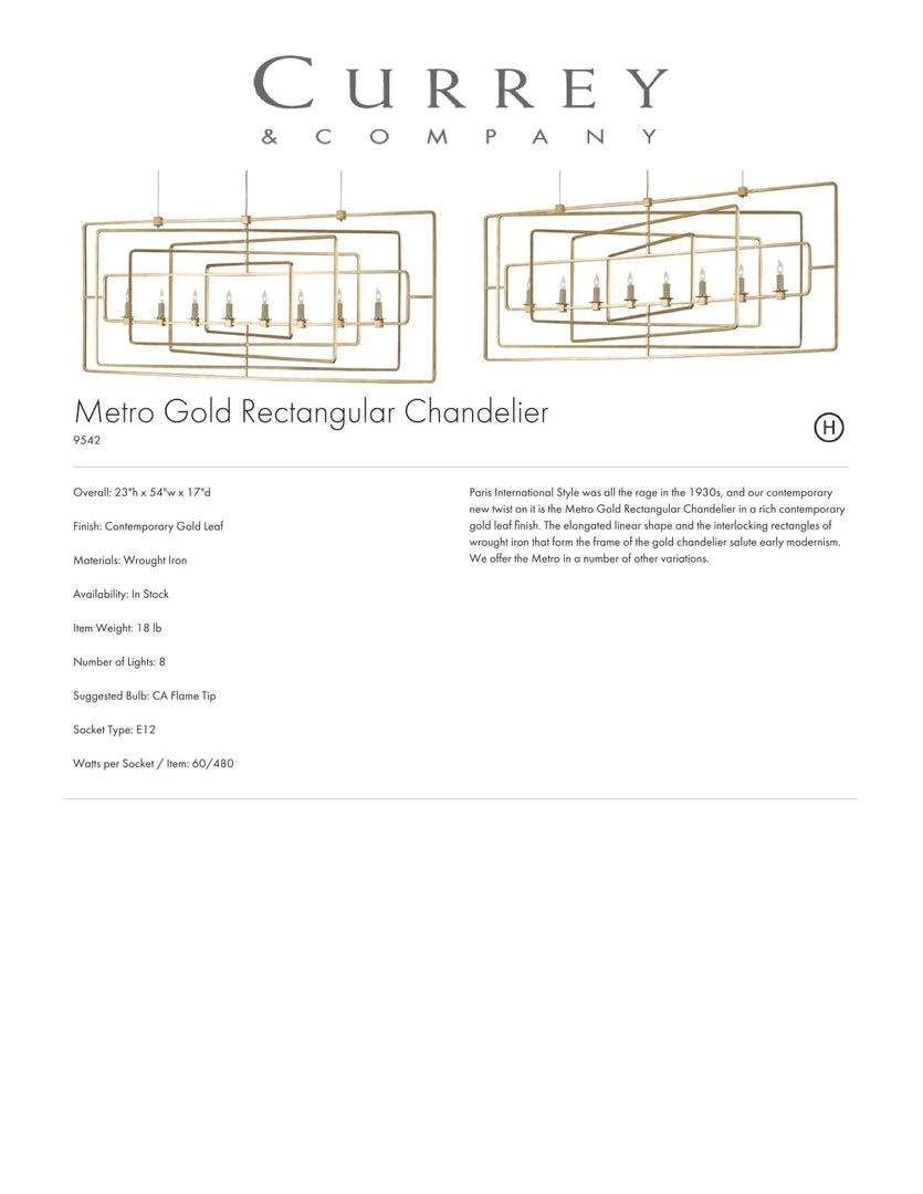 Currey And Company Metro Rectangular Chandelier New Arrivals 5 Currey And Company Metro Rectangular Chandelier New Arrivals