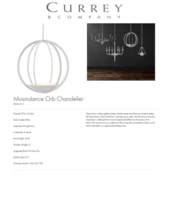 Currey And Company Moondance Orb Chandelier New Arrivals