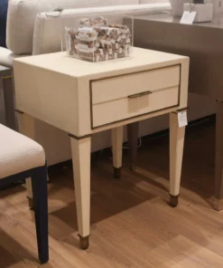 Bungalow 5 Hunter 2 Drawer Side Table Ivory New Arrivals