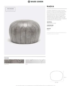 Made Goods Nadia Stool Ivory Concrete New Arrivals