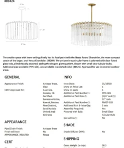 Arteriors Home Nessa Chandelier Round Antique Brass New Arrivals 15 Arteriors Home Nessa Chandelier Round Antique Brass New Arrivals