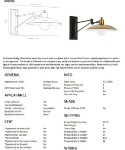 Arteriors Home Nox Sconce Bronze And Antique Brass New Arrivals