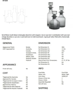 Arteriors Home O'Connor Decanters Set Of 3 New Arrivals