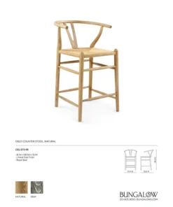 Bungalow 5 Oslo Counter Stool Natural New Arrivals