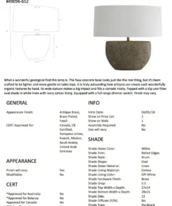 Arteriors Home New Arrivals Odessa Table Lamp