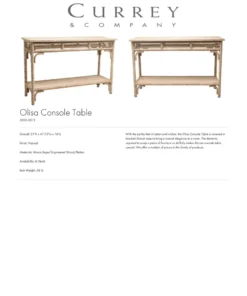 Currey And Company New Arrivals Olisa Console 11 Currey And Company New Arrivals Olisa Console
