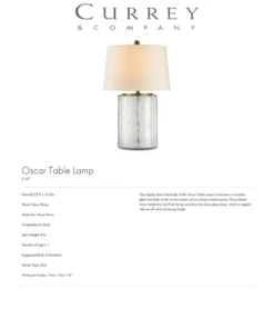 Currey And Company New Arrivals Oscar Table Lamp 7 Currey And Company New Arrivals Oscar Table Lamp