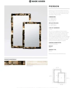 Made Goods Pierson Small Wall Mirror Polished Bone