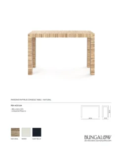 Bungalow 5 New Arrivals Parsons Console Table Natural