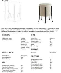 Arteriors Home Pratt Ottoman Black New Arrivals