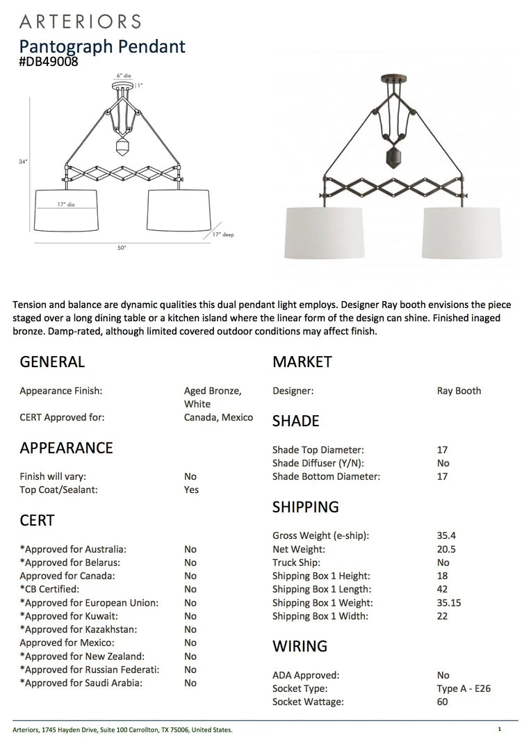 Arteriors Home Pantograph Pendant Bronze New Arrivals 7 Arteriors Home Pantograph Pendant Bronze New Arrivals