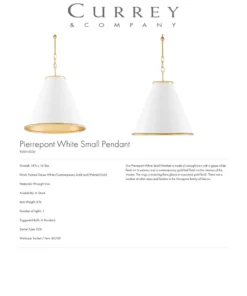 Currey And Company New Arrivals Pierrepont Pendant White Two Sizes 11 Currey And Company New Arrivals Pierrepont Pendant White Two Sizes
