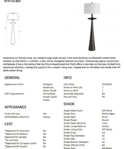 Arteriors Home New Arrivals Putney Floor Lamp