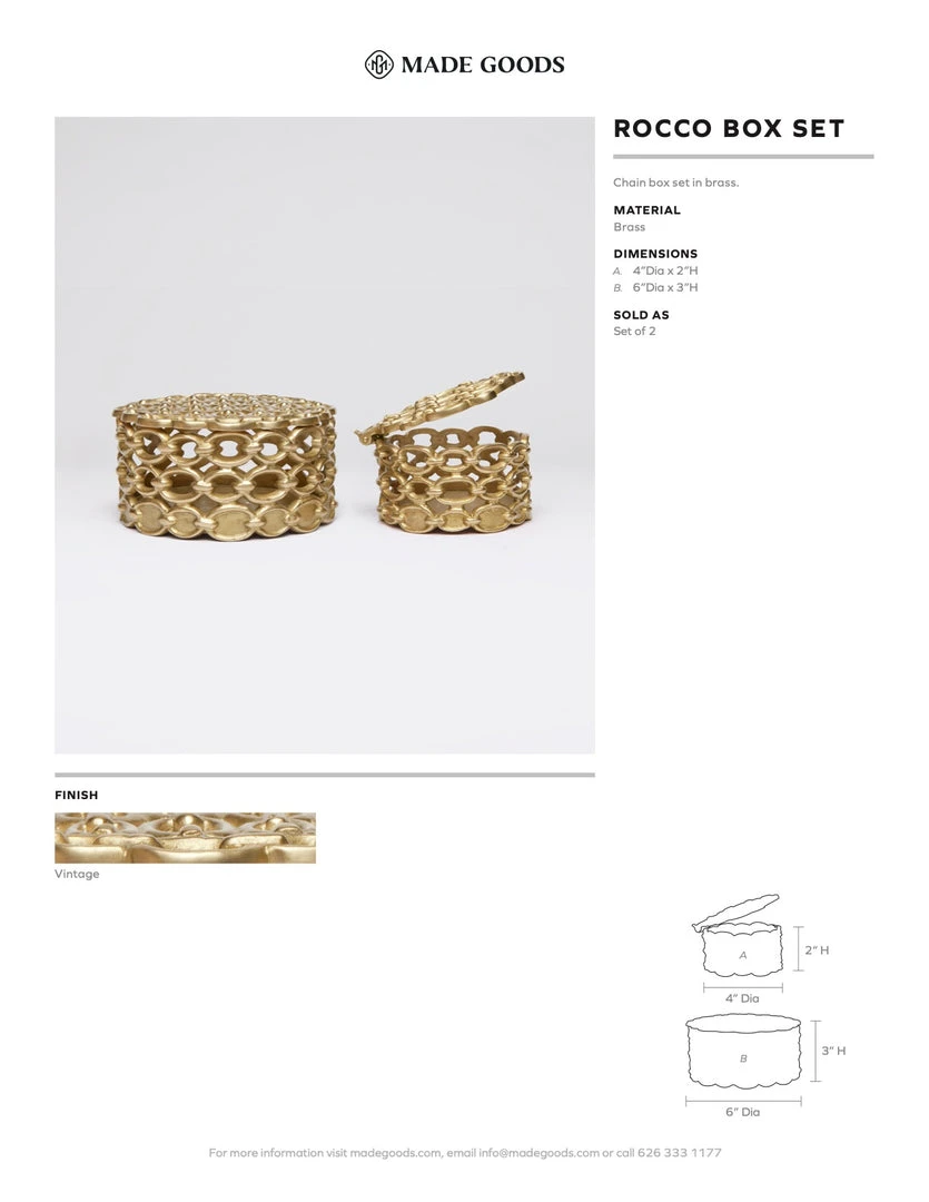Made Goods New Arrivals Rocco Box Set Vintage Brass 5 Made Goods New Arrivals Rocco Box Set Vintage Brass