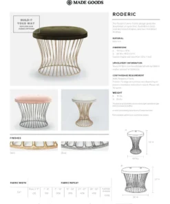 Made Goods New Arrivals Roderic Round Stool Silver 7 Made Goods New Arrivals Roderic Round Stool Silver