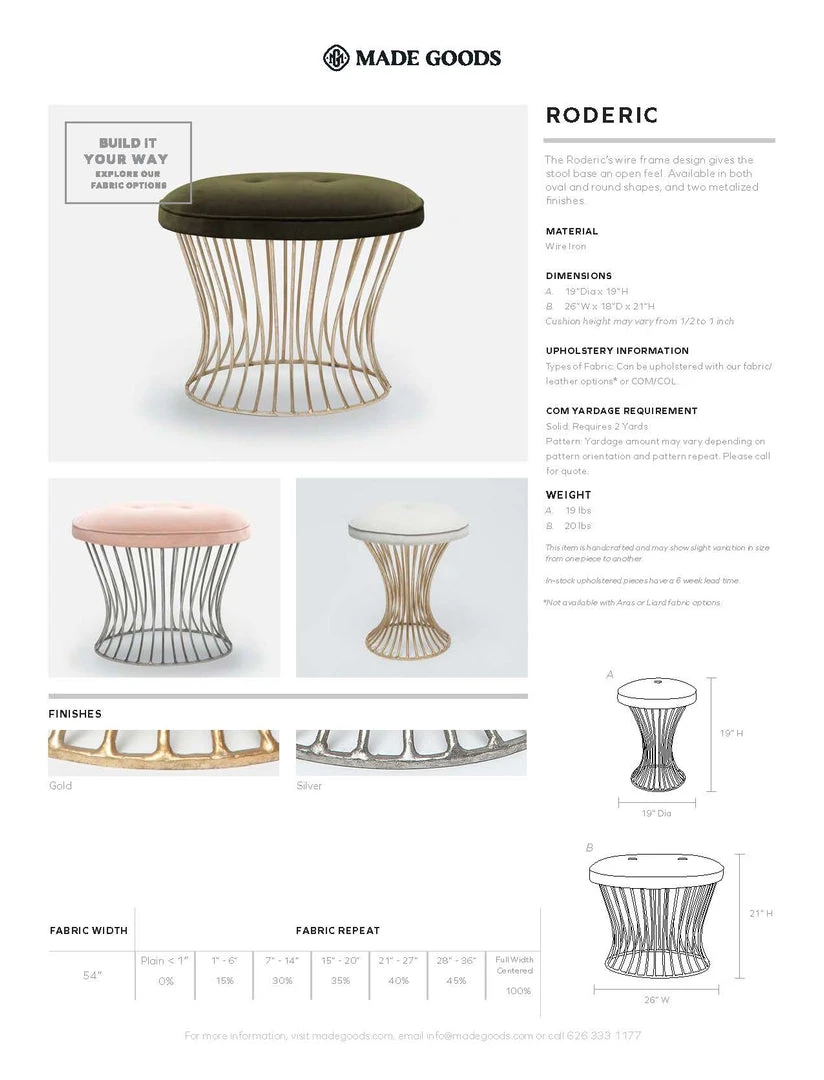 Made Goods New Arrivals Roderic Round Stool Silver 5 Made Goods New Arrivals Roderic Round Stool Silver