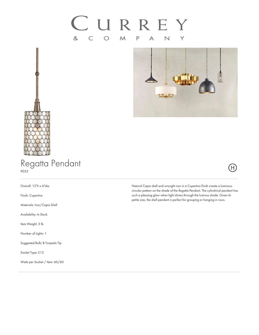 Currey And Company Regatta Pendant 5 Currey And Company Regatta Pendant