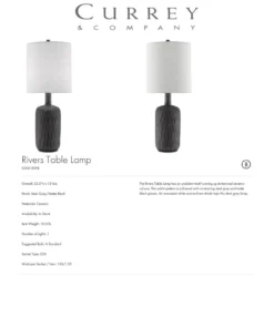 Currey And Company Rivers Table Lamp