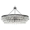 Robert Abbey Bling Large Chandelier Deep Patina Bronze