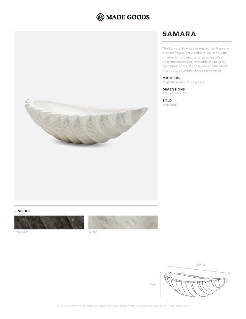 Made Goods New Arrivals Samara Bowl White Cast Resin 10 Made Goods New Arrivals Samara Bowl White Cast Resin