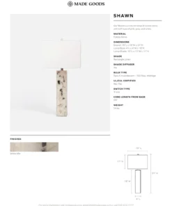 Made Goods New Arrivals Shawn Table Lamp