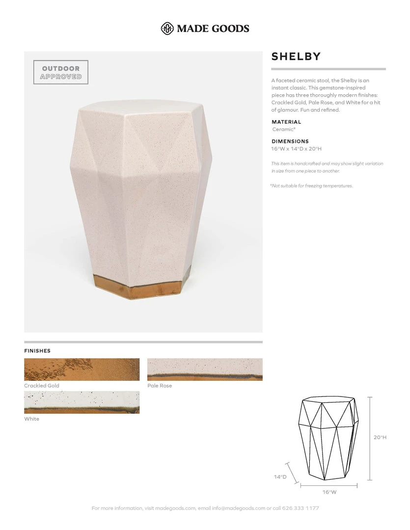 Made Goods New Arrivals Shelby Stool White Ceramic 6 Made Goods New Arrivals Shelby Stool White Ceramic