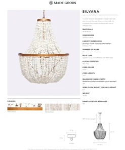 Made Goods Silvana Chandelier Silver New Arrivals