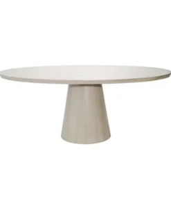 Worlds Away Jefferson Oval Dining Table Cerused Oak