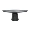 Worlds Away Jefferson Oval Dining Table Black Cerused Oak New Arrivals