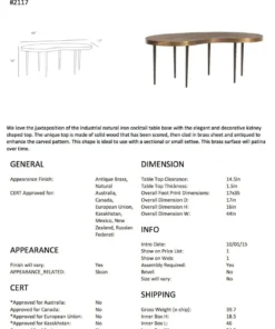 Arteriors Home Sloan Cocktail Table