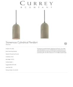 Currey And Company Stonemoss Cylindrical Pendant New Arrivals 9 Currey And Company Stonemoss Cylindrical Pendant New Arrivals