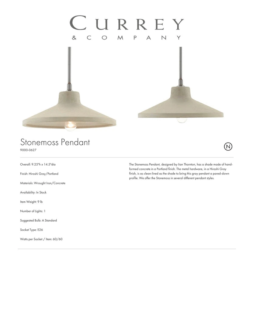 Currey And Company Stonemoss Pendant New Arrivals 6 Currey And Company Stonemoss Pendant New Arrivals