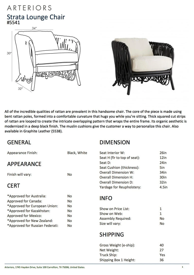 Arteriors Home Strata Lounge Chair Muslin 7 Arteriors Home Strata Lounge Chair Muslin