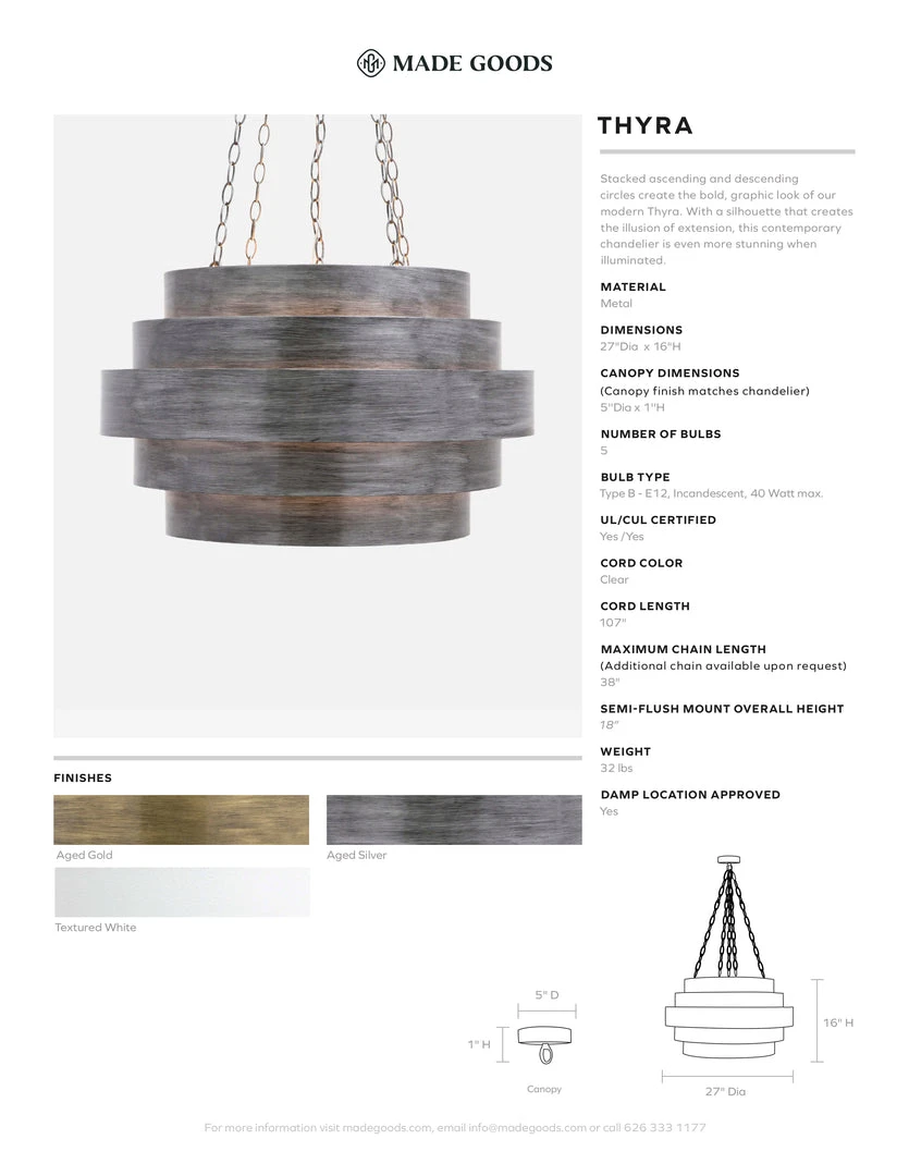 Made Goods New Arrivals Thyra Chandelier Aged Gold 6 Made Goods New Arrivals Thyra Chandelier Aged Gold