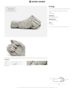 Made Goods Tyce Hand Object Flat White