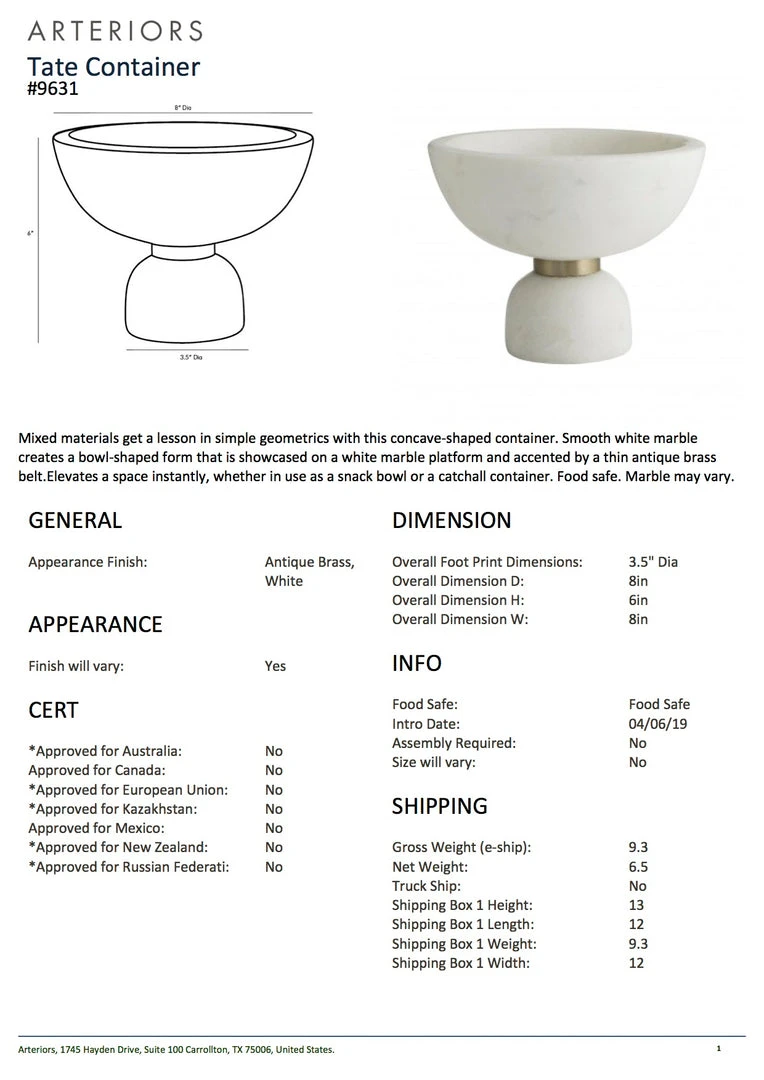 Arteriors Home New Arrivals Tate Container 8 Arteriors Home New Arrivals Tate Container