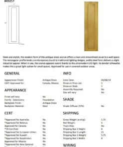 Arteriors Home New Arrivals Titus Sconce Antique Brass