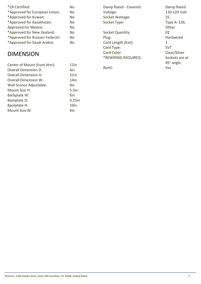 Arteriors Home Trinidad Wall Sconce 7 Arteriors Home Trinidad Wall Sconce