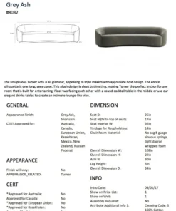 Arteriors Home Turner Sofa Sharkskin Velvet Grey Ash 14 Arteriors Home Turner Sofa Sharkskin Velvet Grey Ash