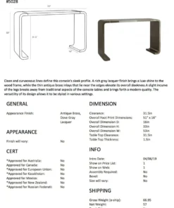 Arteriors Home Turnley Console