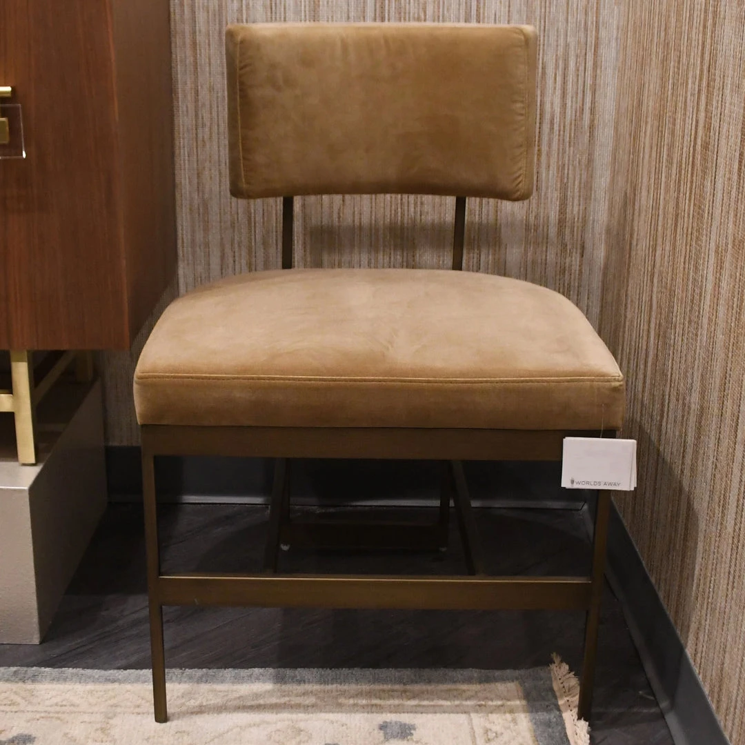 Worlds Away Shaw Chair Brass And Camel Velvet 6 Worlds Away Shaw Chair Brass And Camel Velvet