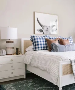 Bungalow 5 Bryant Linen 3 Drawer Side Table White New Arrivals