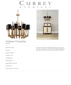 Currey And Company New Arrivals Umberto Chandelier
