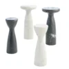 Global Views Marble Tower Table Black And White