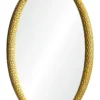 Mirror Home Jamie Drake Carved Oval Mirror Gold Leaf